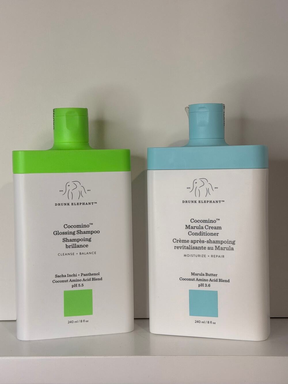 Drunk Elephant Cocomino Shampoo Conditioner Set 8oz Each New Sealed